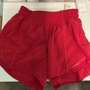 Dark red size 0, 4” hotty hot LR *only worn a few times* *comes with tags*